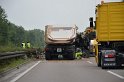 LKW umgestuerzt A 1 Rich Saarbruecken P261